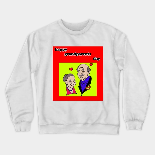 happy grandparents day Crewneck Sweatshirt by sarahnash